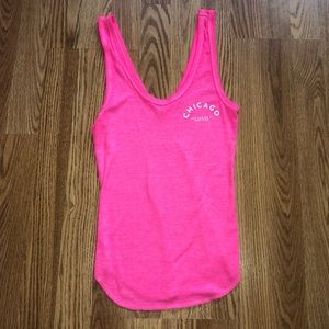 PINK Neon Pink Chicago Tank Top